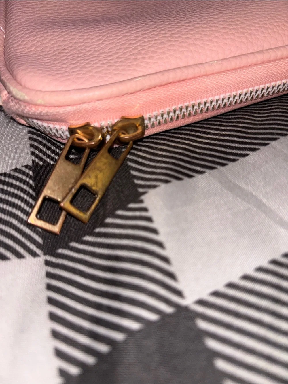 Baby Pink Leather Laptop Sleeve